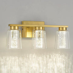 kudos Brushed Gold Vanity Lights for Mirror, 3-Light Bathroom Light Fixtures,...