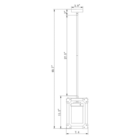 Warehouse of Tiffany HM217A/1FWG Kobe 7 Inch with 1 Forged Black and Imitatio...