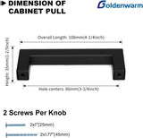 goldenwarm 30 Pack Black Square Bar Cabinet Pulls, 3-3/4in(96mm) Hole Center ...