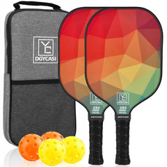 YC DGYCASI Pickleball Paddles Set of 2, USAPA Approved Pickleball Set, Fiberg...