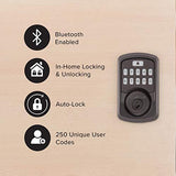Kwikset 99420-002 Aura Bluetooth Programmable Keypad Door Venetian Bronze