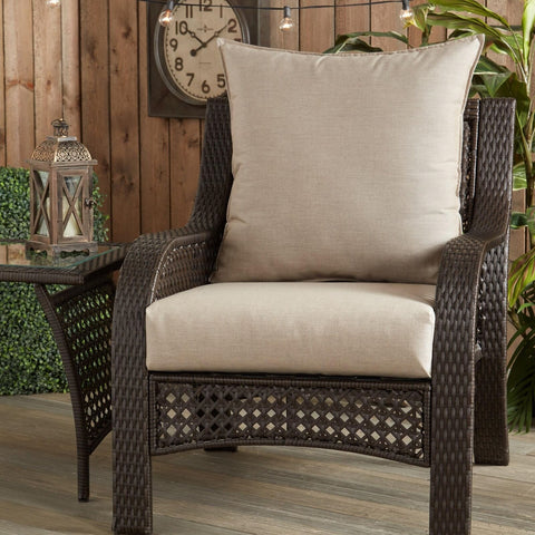 Greendale Home Fashions Modern Outdoor Sunbrella Fabric 2-Piece Deep Seat Cha...