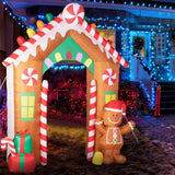 Hioasis 10 FT Christmas Inflatable Decorations - Archway with Gingerbread Man...