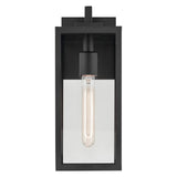 Kichler Branner 1-Light Textured Black Luxe Updated Traditional Outdoor Wall ...