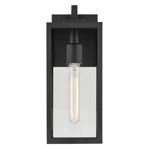 Kichler Branner 1-Light Textured Black Luxe Updated Traditional Outdoor Wall ...