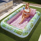 Sloosh XL Inflatable Tanning Pool Lounger Float for Adults, 85" x 57" Extra L...