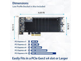 IO CREST 24 Port SATA III to PCIe 3.0 x4 Non-RAID Expansion Card JMB575 JMB58...