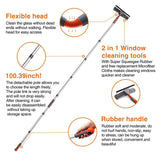 Baban Window Squeegee Cleaner, 2 in 1 Window Cleaning Tool with Straight Exte...