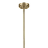 KICHLER Everly 13.75" 1-Light Bell Pendant with Clear Seeded Glass in Brushed...