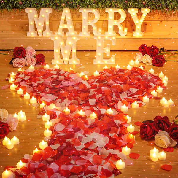 Fumete 4080 Pcs Marry Me Sign Proposal Decorations Lighted Marry Me Letters w...