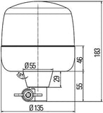 HELLA 10979011 RotaLED Flexible Mount LED Beacon, Amber, Multi