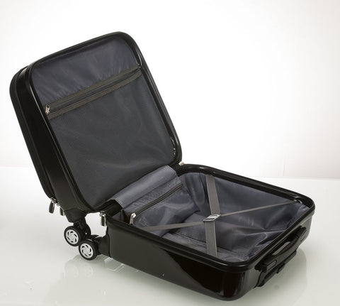 Rockland Revolution Hardside Rolling Computer Case, Black, Carry-On 17-Inch