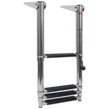 Boat 4 Step Ladder 316 Stainless Steel Folding Ladde, Pontoon Boat Telescopin...