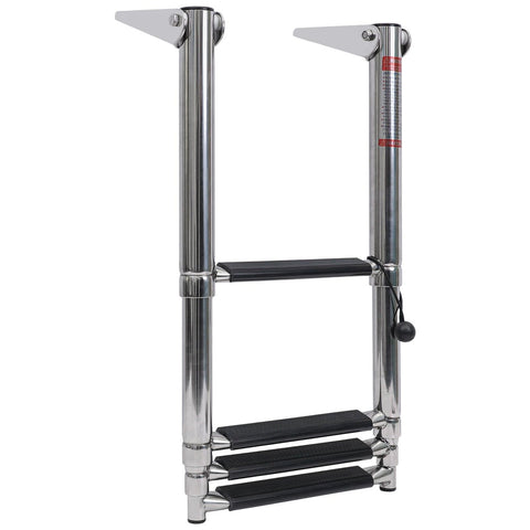 Boat 4 Step Ladder 316 Stainless Steel Folding Ladde, Pontoon Boat Telescopin...