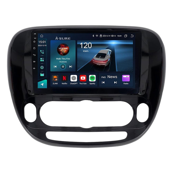 ASURE 9 inch Car Stereo Radio Upgrade for Kia Soul MK2 2014-2019 Manual AC,8C...
