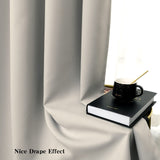 100% Blackout Curtains 106 inch Length for Bedroom, Thick Noise Reduction The...