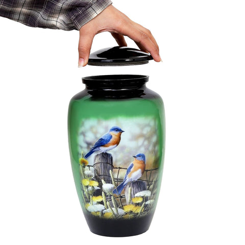 HLC URNS Lovely Humming Bird Adult Cremation Urn for Human Ashes - Adult Fune...