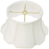 Royal Designs Scalloped Oval Bell Designer Lamp Shade, White, (7 x 5.25) x (1...