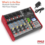 PYLE, Sound 6 Channel Bluetooth Compatible Professional Portable Digital Red