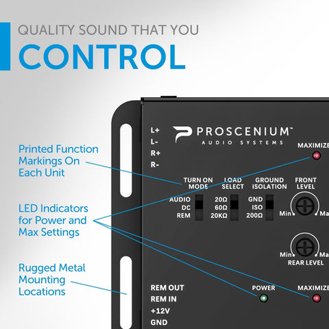 Proscenium PR-LOC2.4 Line Output Converter: Integrate Aftermarket Amplifier w...