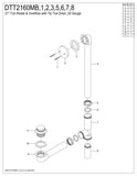Kingston Brass DTT2166 Made to Match Clawfoot Tub Drain, Polished Nickel 22.2...