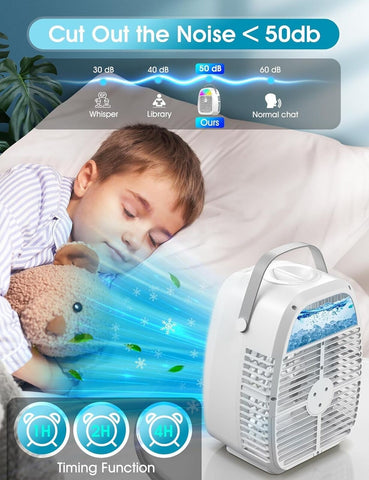 AI Portable Air Conditioners Fan,Evaporative Mini Misting Air Conditioner,Por...