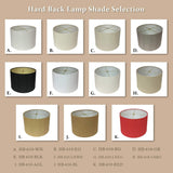 Royal Designs, Inc. Shallow Drum Hardback Lamp Shade, HB-610-16BLK/GL, Black,...