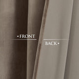 StangH 120 inches Curtains Velvet - Taupe Room Darkening Bedroom Curtains Ext...