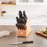 W&#252;sthof Gourmet Knife Block Set, One Size, Beechwood Block, Stainless Knive