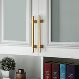 Haliwu 20 Pack Gold Cabinet Pulls, Brushed Brass Cabinet Pulls Square Gold Ca...