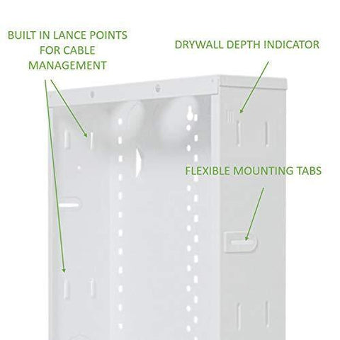 Legrand - OnQ 28 Inch Media Enclosure, 20 Gauge 28 inch, Glossy White