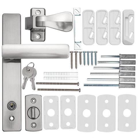 Ideal Security EL Keyed Lever Mount Latch with Deadbolt, Surface Mount Storm ...