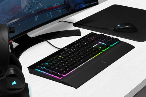 Corsair K55 RGB PRO XT - Dynamic Per-Key RGB Backlighting - Six Macro Keys wi...