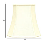 Royal Designs Square Cut Corner Basic Lamp Shade, Linen Eggshell, 10" x 16" x...