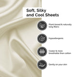 Superior 300 Thread Count Rayon from Bamboo Sheet Set, Cooling, Silky Soft, H...