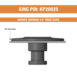 Buyers Products KP20025 Forged Trailer King Pin, 2-Inch, 0.25-Inch Bolster Pl...