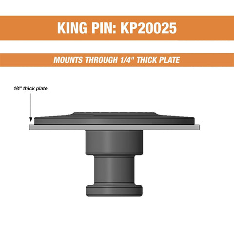 Buyers Products KP20025 Forged Trailer King Pin, 2-Inch, 0.25-Inch Bolster Pl...