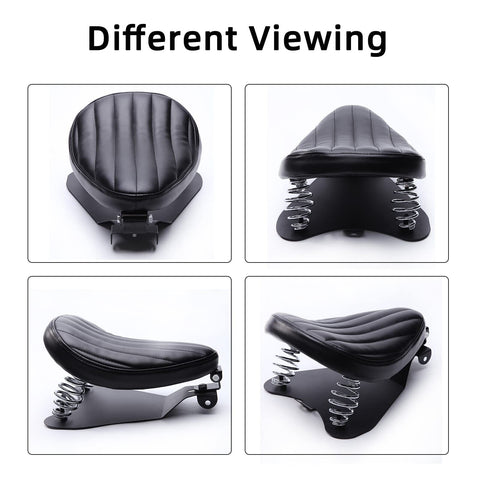 Black Motorcycle Solo Seat Spring Base Plate Bracket Compatible With Sportste...