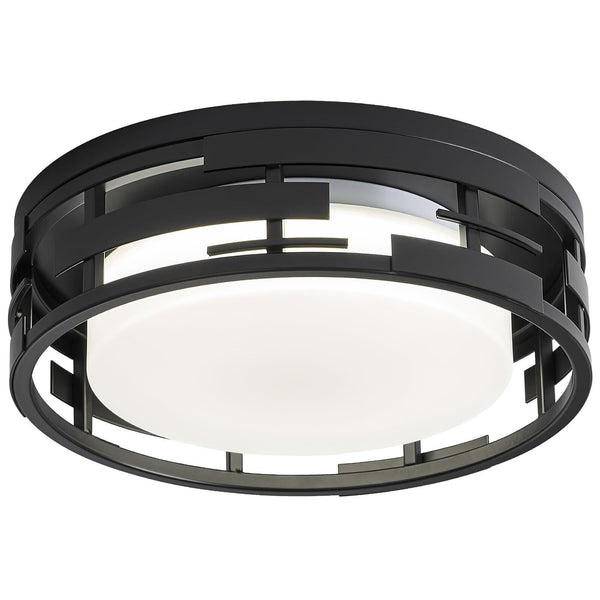 Dimmable LED Black Farmhouse Ceiling Light, 12 Inch Flush Mount Ceiling Light...