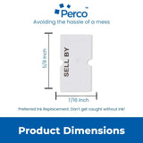 Perco Sell by 1 Line Labels - 4 Sleeves, 32,000 "Sell by Labels for Perco 1 L...