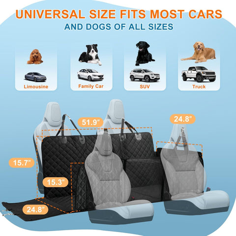Backseat Extender for Dogs, Dog Car Seat Cover for Back Seat, Comfortable and...