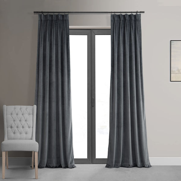 HPD Half Price Drapes Velvet Blackout Curtains/Drapes - 96 Inches Long 1 Pane...