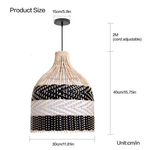 Rattan Pendant Light for Kitchen Island,Ceiling Lighting Fixtures Hanging Lam...