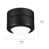 Kichler Tibbi 52600BK Flush Mount LED 1-Light 5.5&#733; with Satin Etched Cased