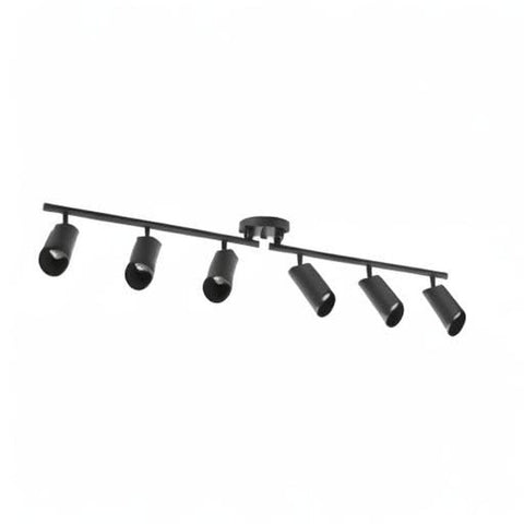 Globe Electric 64000053 6-Light Foldable Track Lighting, Matte Black, Ceiling...