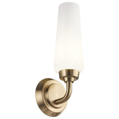 Kichler, Truby 11.5 Inch 1 Light Wall Sconce with Satin Etched Cased Opal Gla...