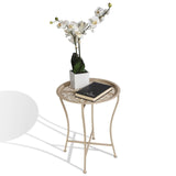 Atlantic Daisy Tray Table, Heavy-Duty Metal Construction, UV-Coated for Outdo...