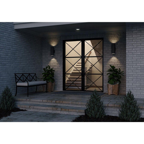 Progress Lighting Cylinder Collection 5" Modern Outdoor Up/Down LED Wall Lant...