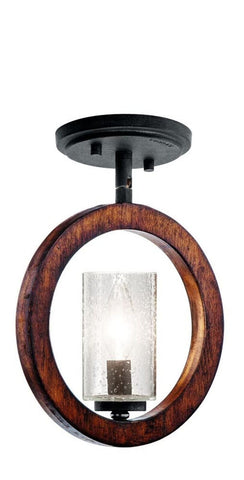 Kichler 43189AUB Grand Bank Mini Pendant/Wall 1-Light, Auburn Stained Finish