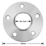 IRONTEK Wheel Spacers 12mm Thickness Hub Bore 64.1mm Fit 5x4.5(5x114.3mm), fo...